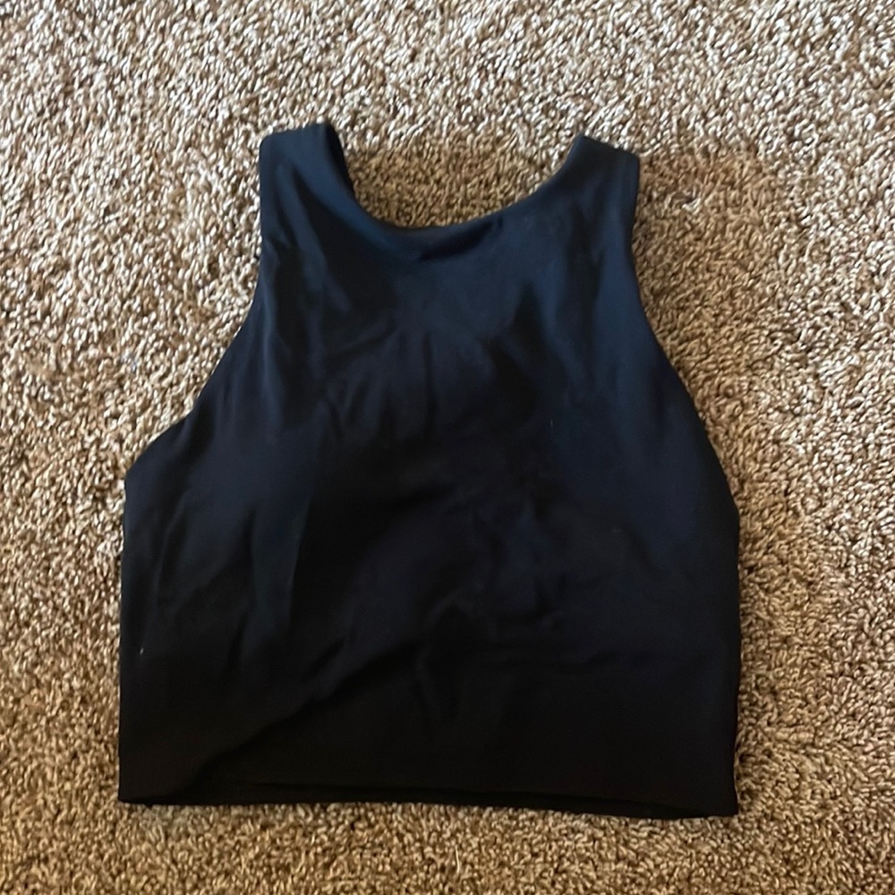 athleta black tank top/sports bra